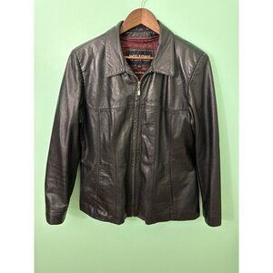 Wilsons Leather Black Jacket Thinsulate Ultra Insulation Quilted Lining Full Zip